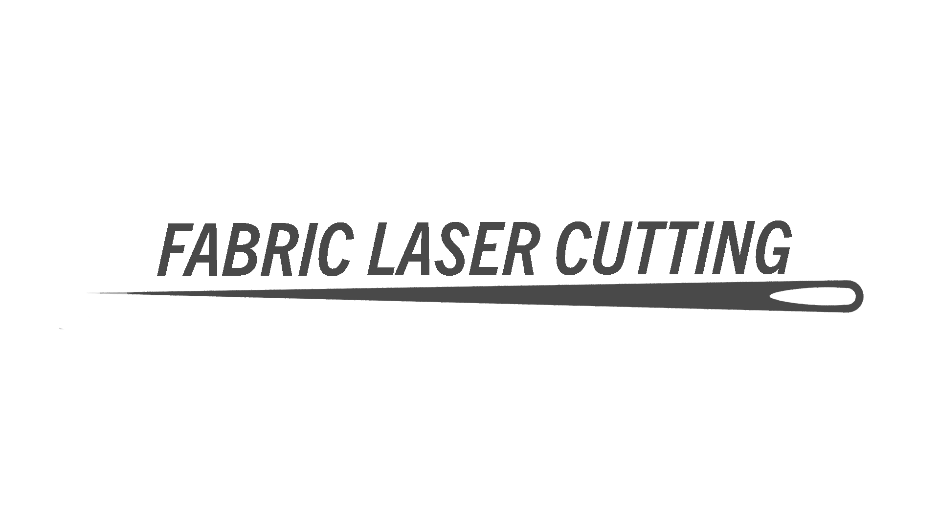 Fabric Laser Cutting grey and white logo
